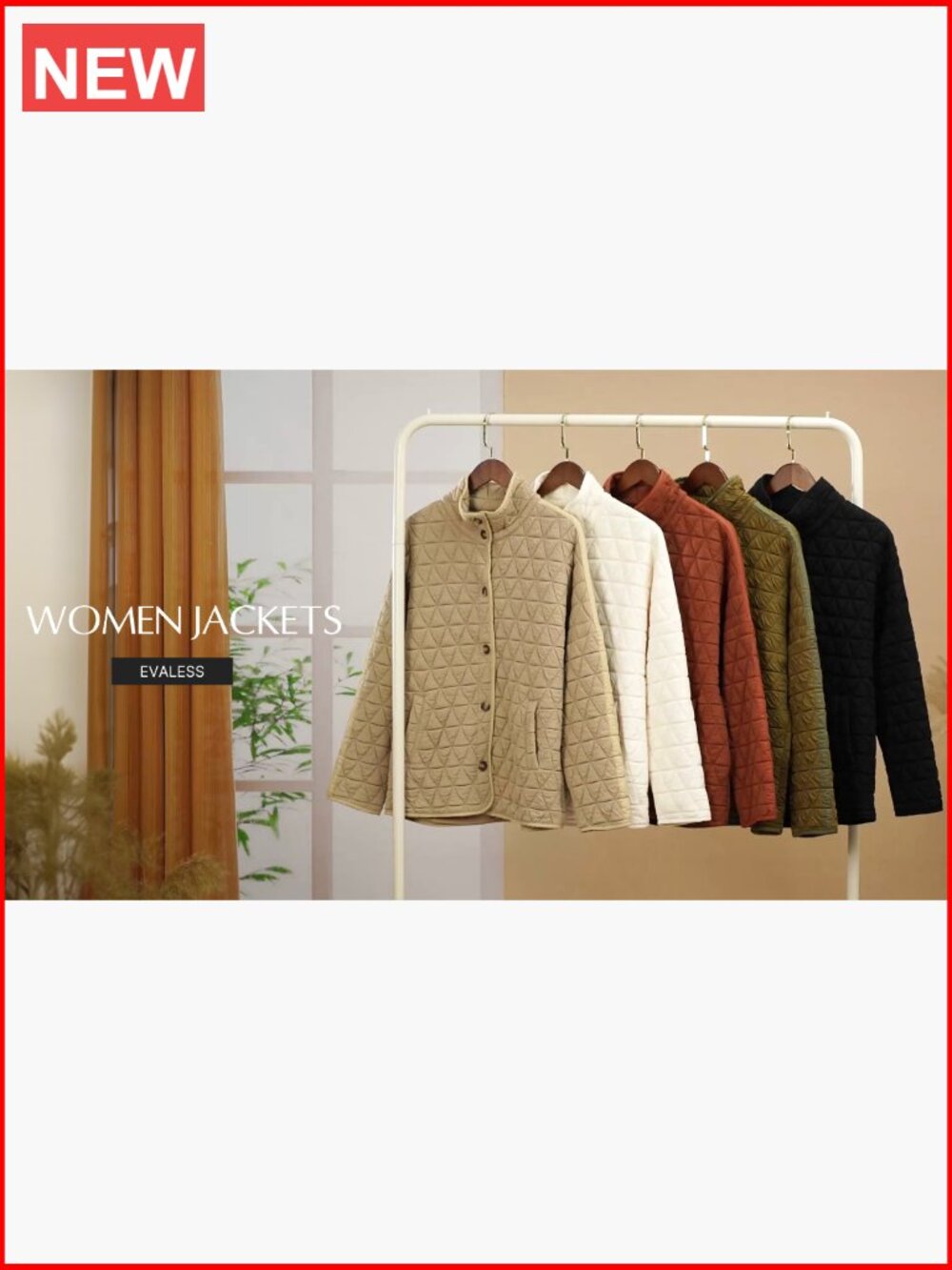 Lightweight Diamond Quilted Jacket Casual Winter Open Front Button Down Puffer - Picture 7 of 7